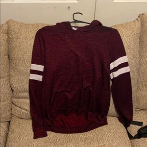 Long Sleeve red shirt with hood